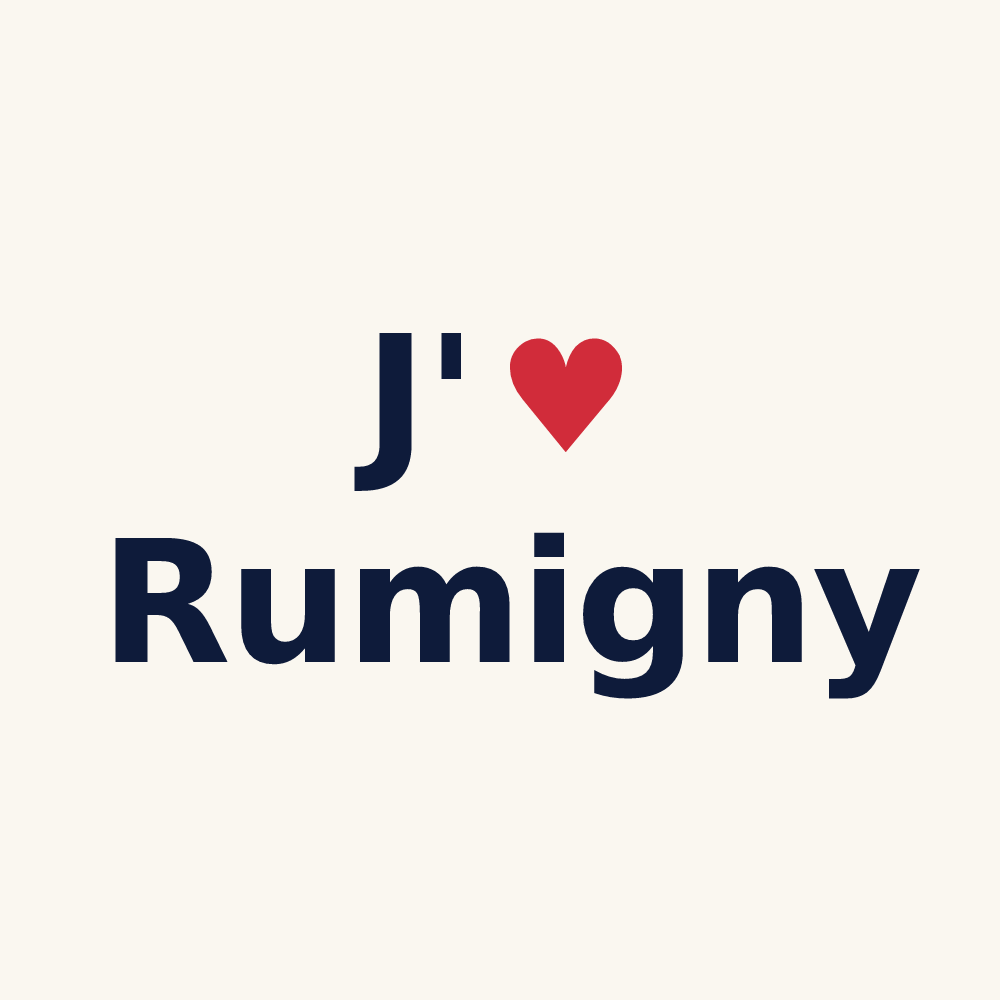 Tasse personnalisée Rumigny — design « J'aime Rumigny » imprimé sur la tasse