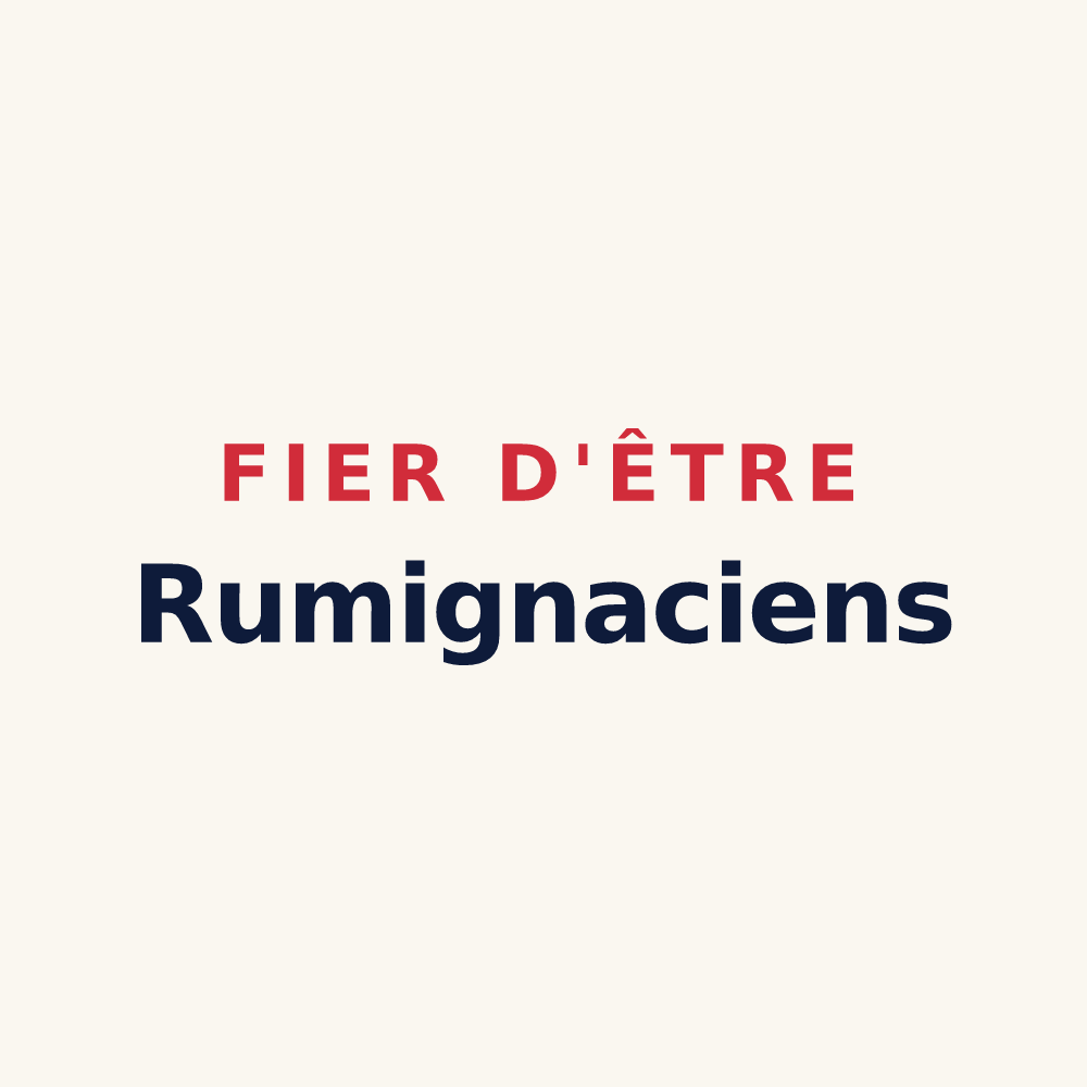 Tasse « Fier d'être Rumignaciens » — design pour Rumigny