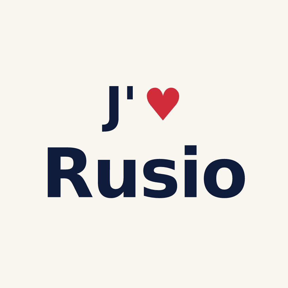 Tasse personnalisée Rusio — design J'aime Rusio