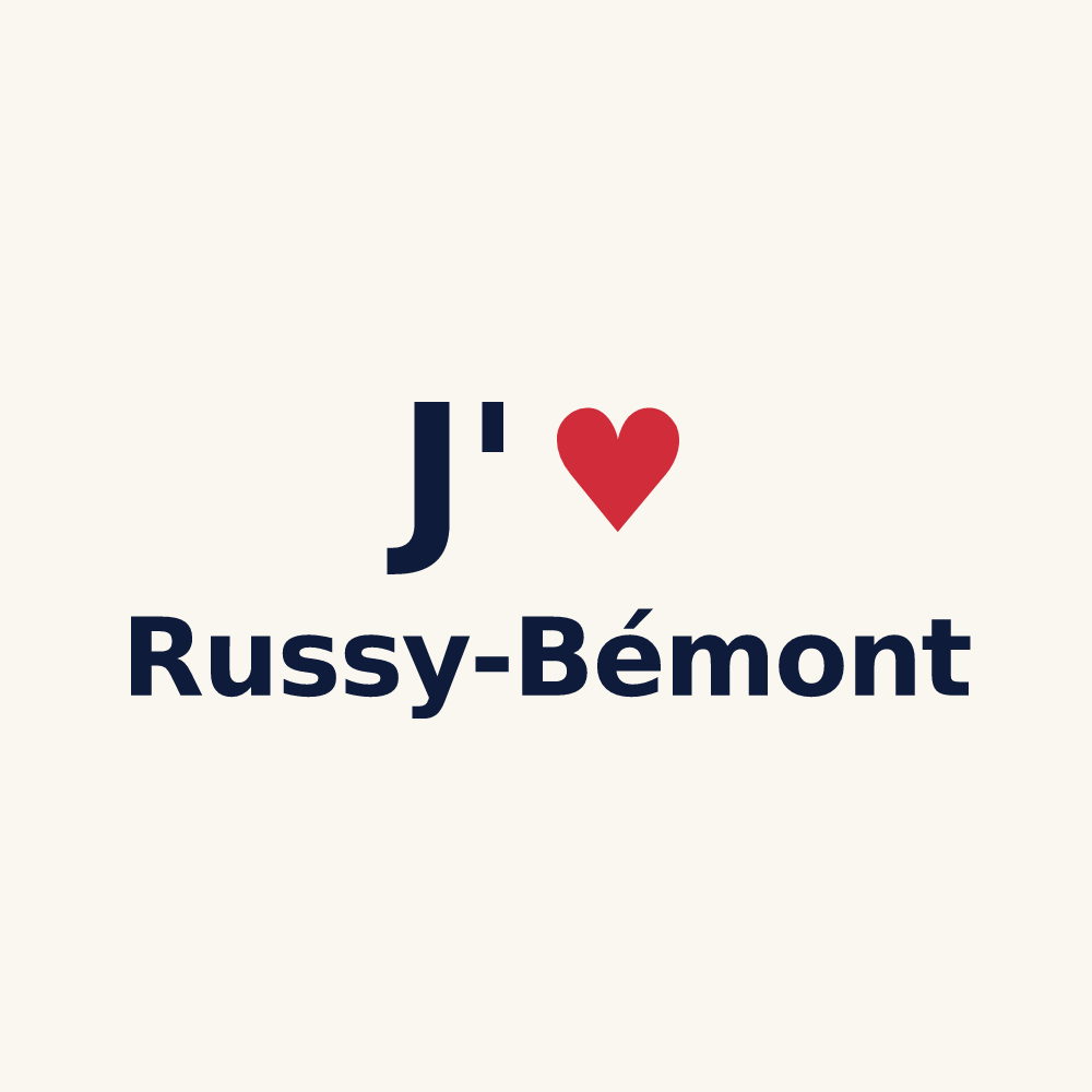 Tasse personnalisée Russy-Bémont — design J'aime Russy-Bémont