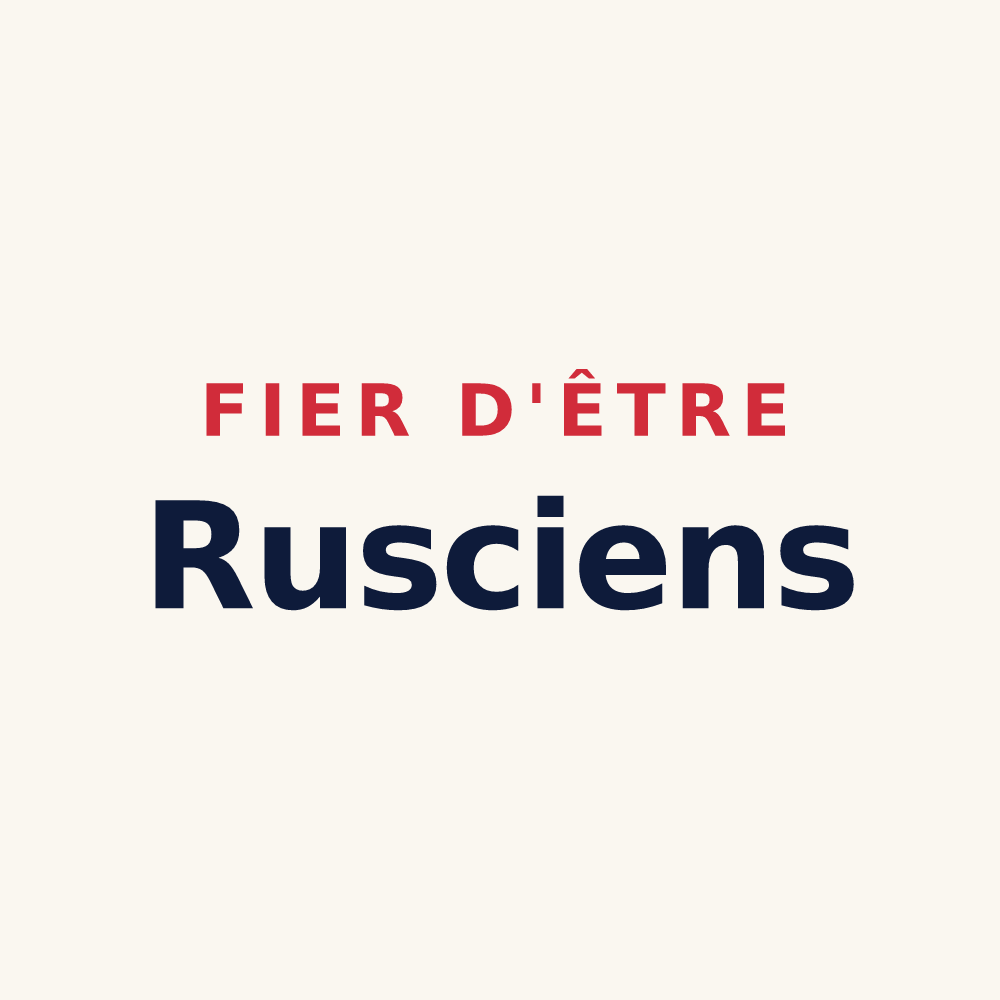 Tasse « Fier d'être Rusciens » — design pour Russy-Bémont