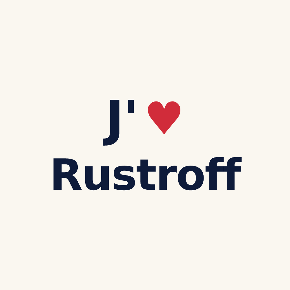 Tasse personnalisée Rustroff — design J'aime Rustroff