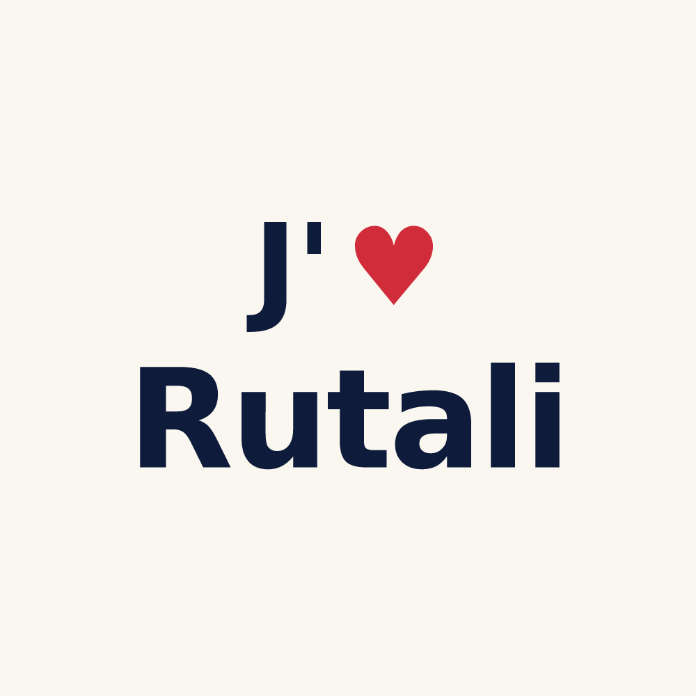 Tasse personnalisée Rutali — design J'aime Rutali