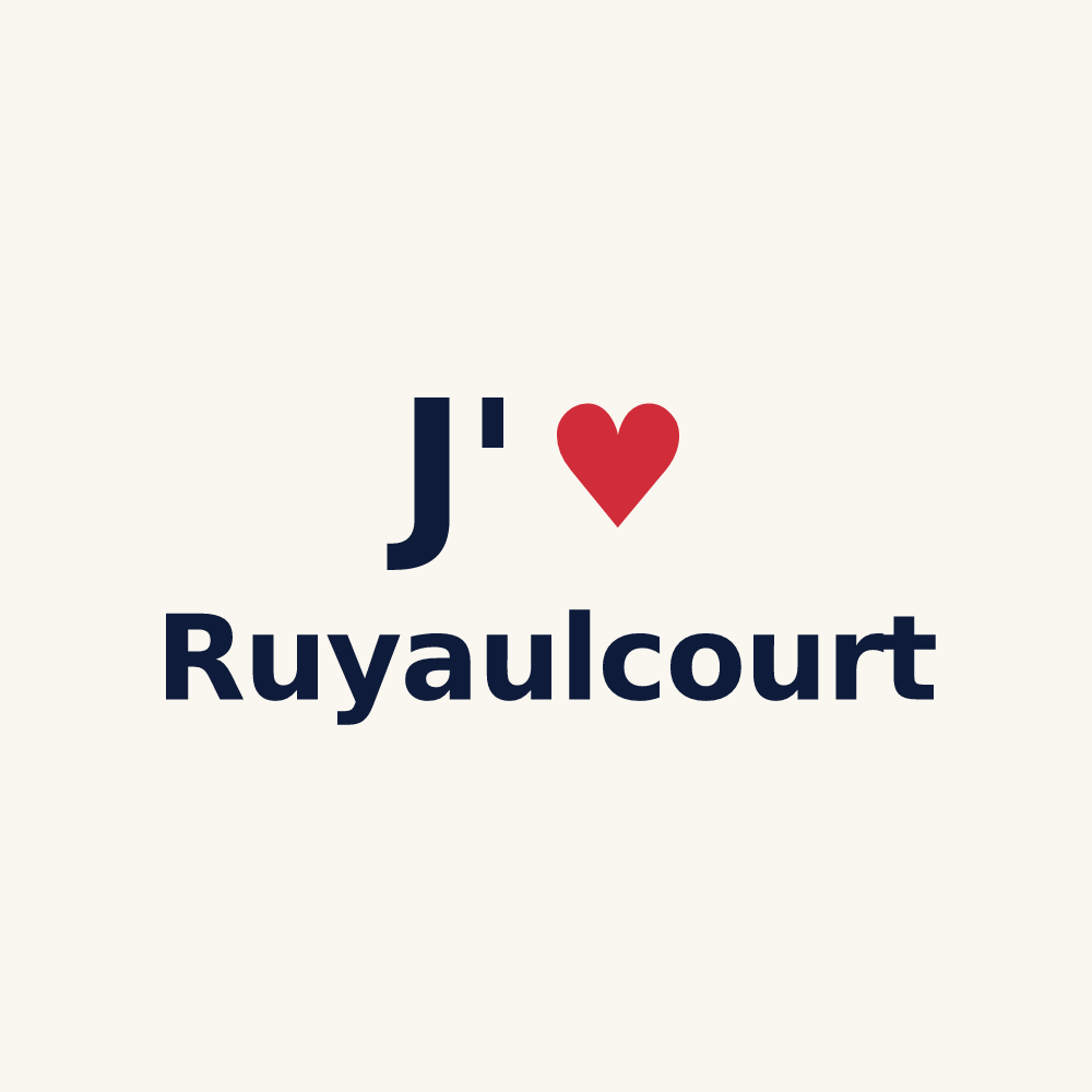 Tasse personnalisée Ruyaulcourt — design J'aime Ruyaulcourt