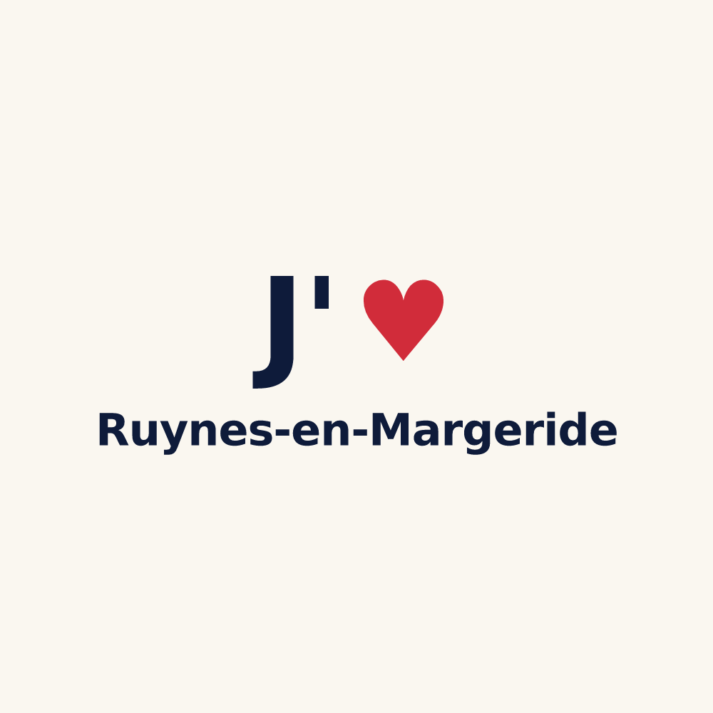 Tasse personnalisée Ruynes-en-Margeride — design J'aime Ruynes-en-Margeride