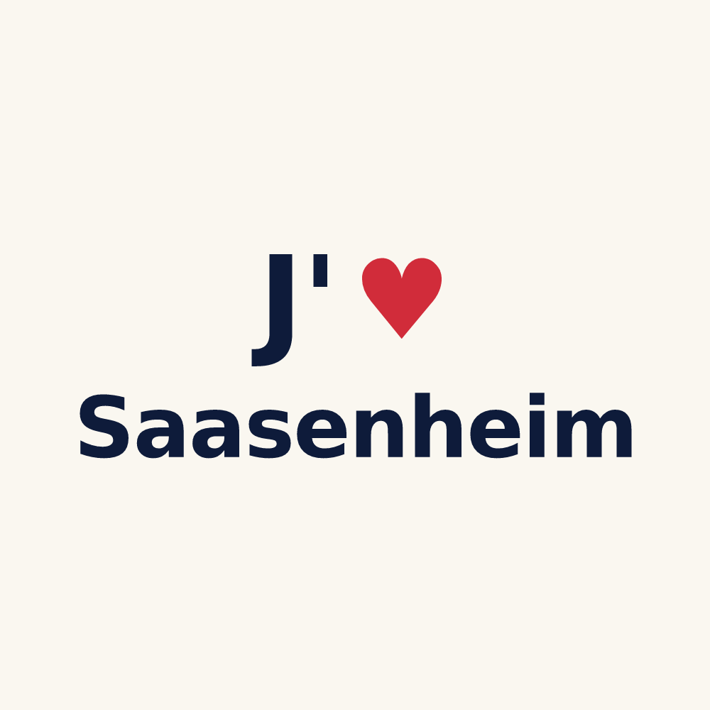 Tasse personnalisée Saasenheim — design J'aime Saasenheim