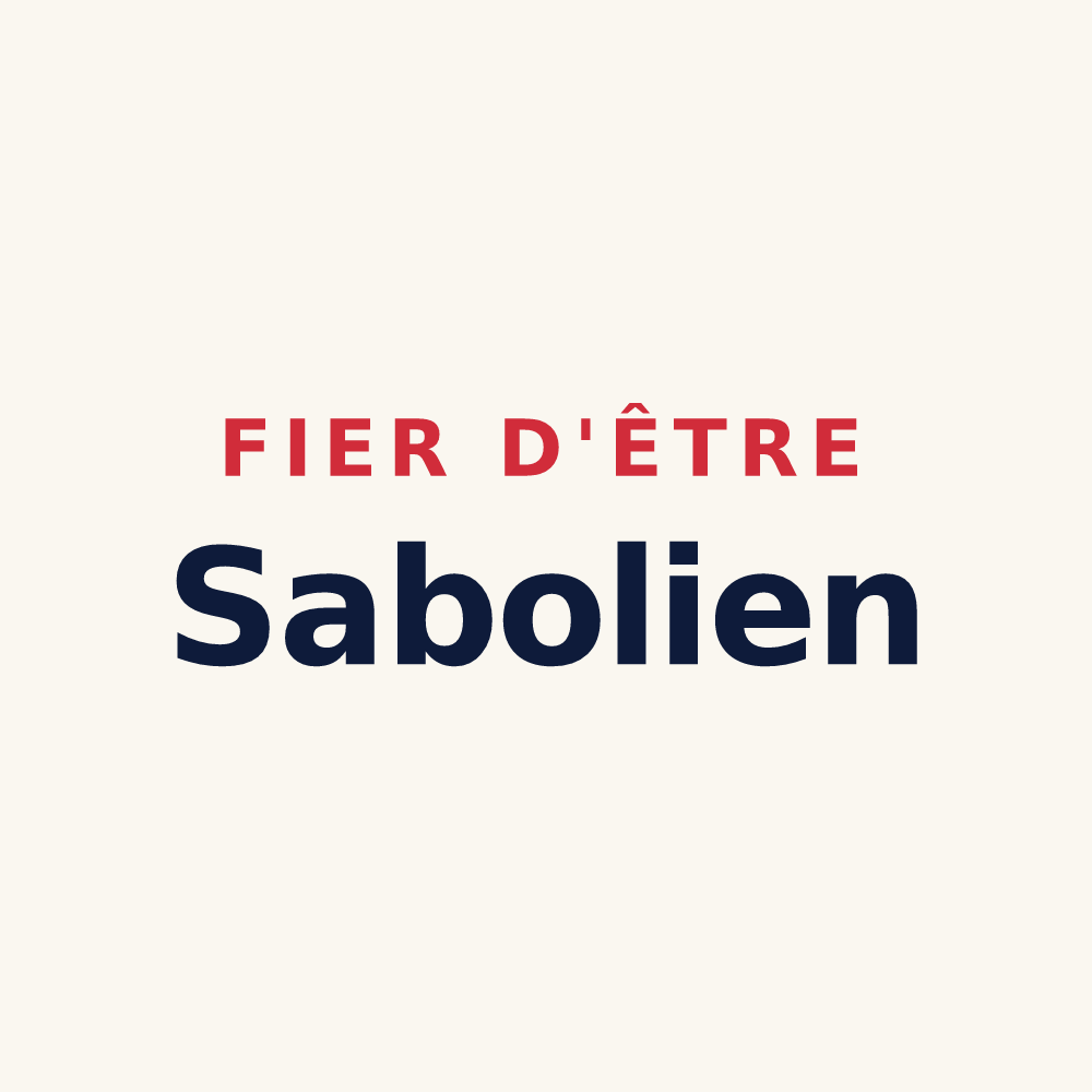 Tasse « Fier d'être Sabolien » — design pour Sablé-sur-Sarthe