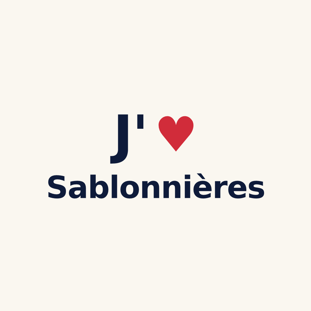 Tasse personnalisée Sablonnières — design J'aime Sablonnières