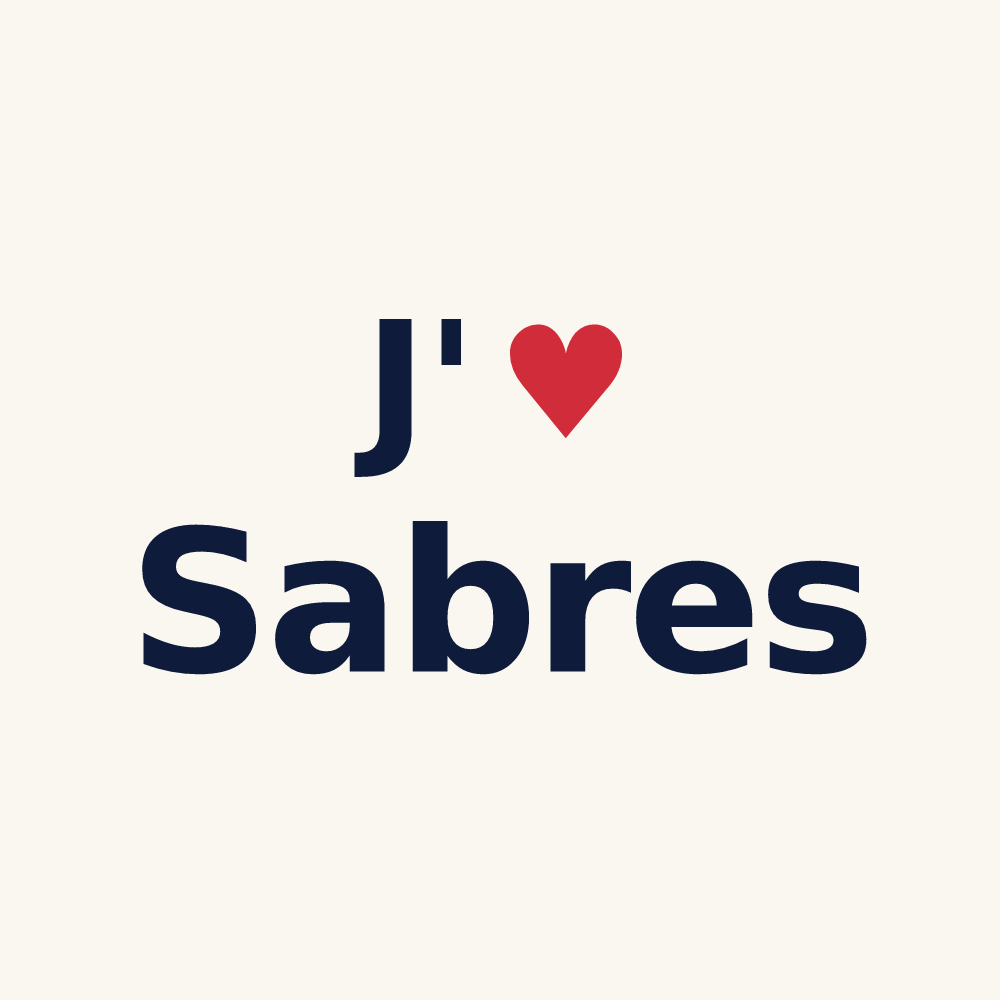 Tasse personnalisée Sabres — design J'aime Sabres