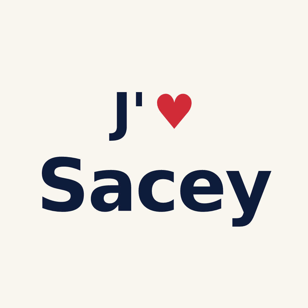 Tasse personnalisée Sacey — design J'aime Sacey