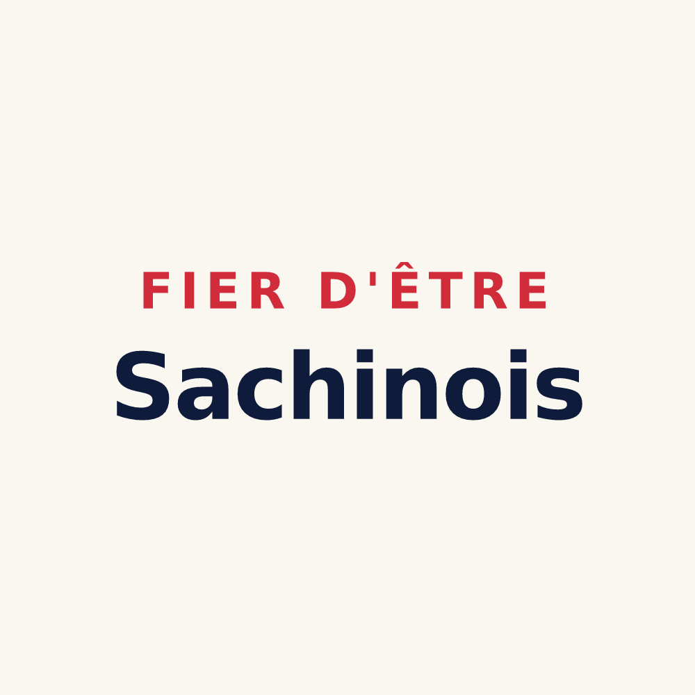 Tasse « Fier d'être Sachinois » — design pour Sachin