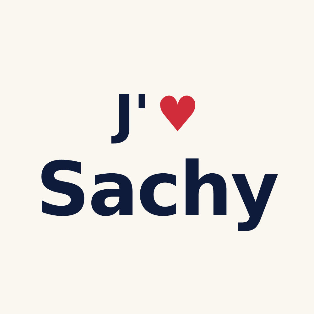 Tasse personnalisée Sachy — design J'aime Sachy