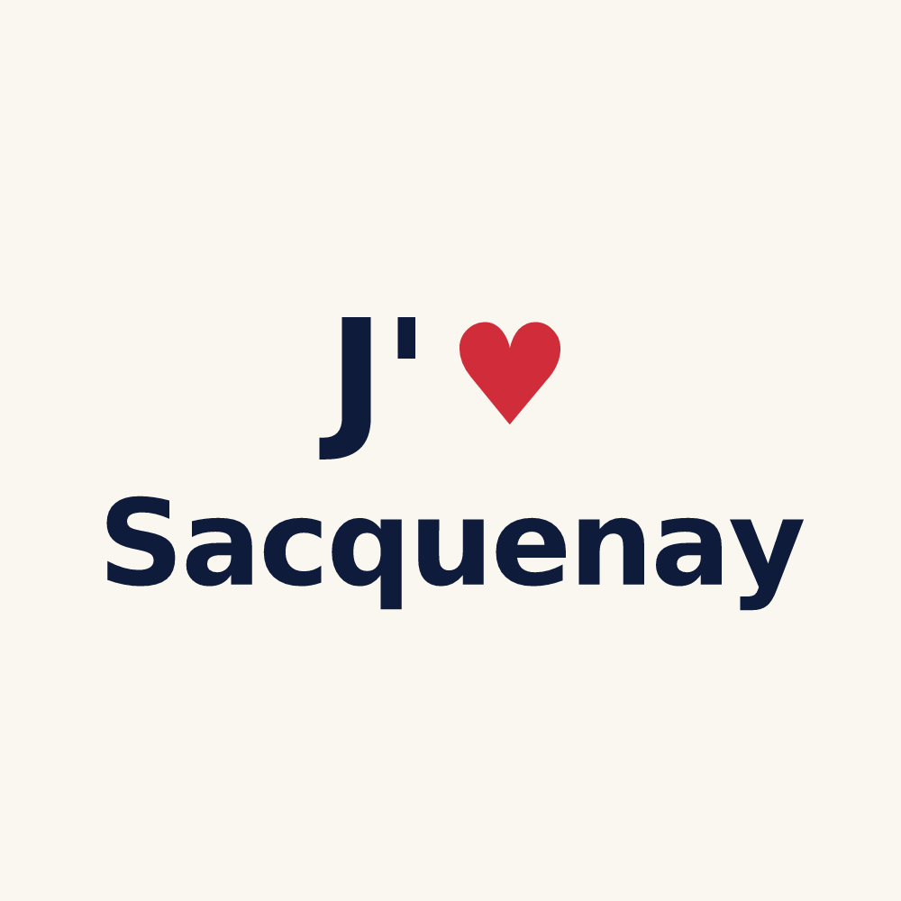 Tasse personnalisée Sacquenay — design J'aime Sacquenay