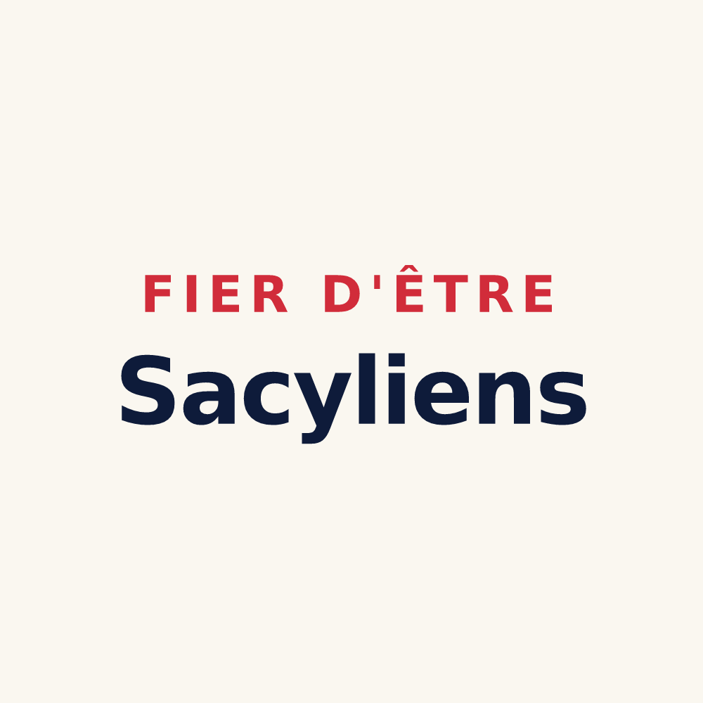 Tasse « Fier d'être Sacyliens » — design pour Sacy-le-Grand
