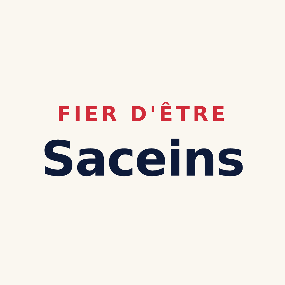 Tasse « Fier d'être Saceins » — design pour Sacy