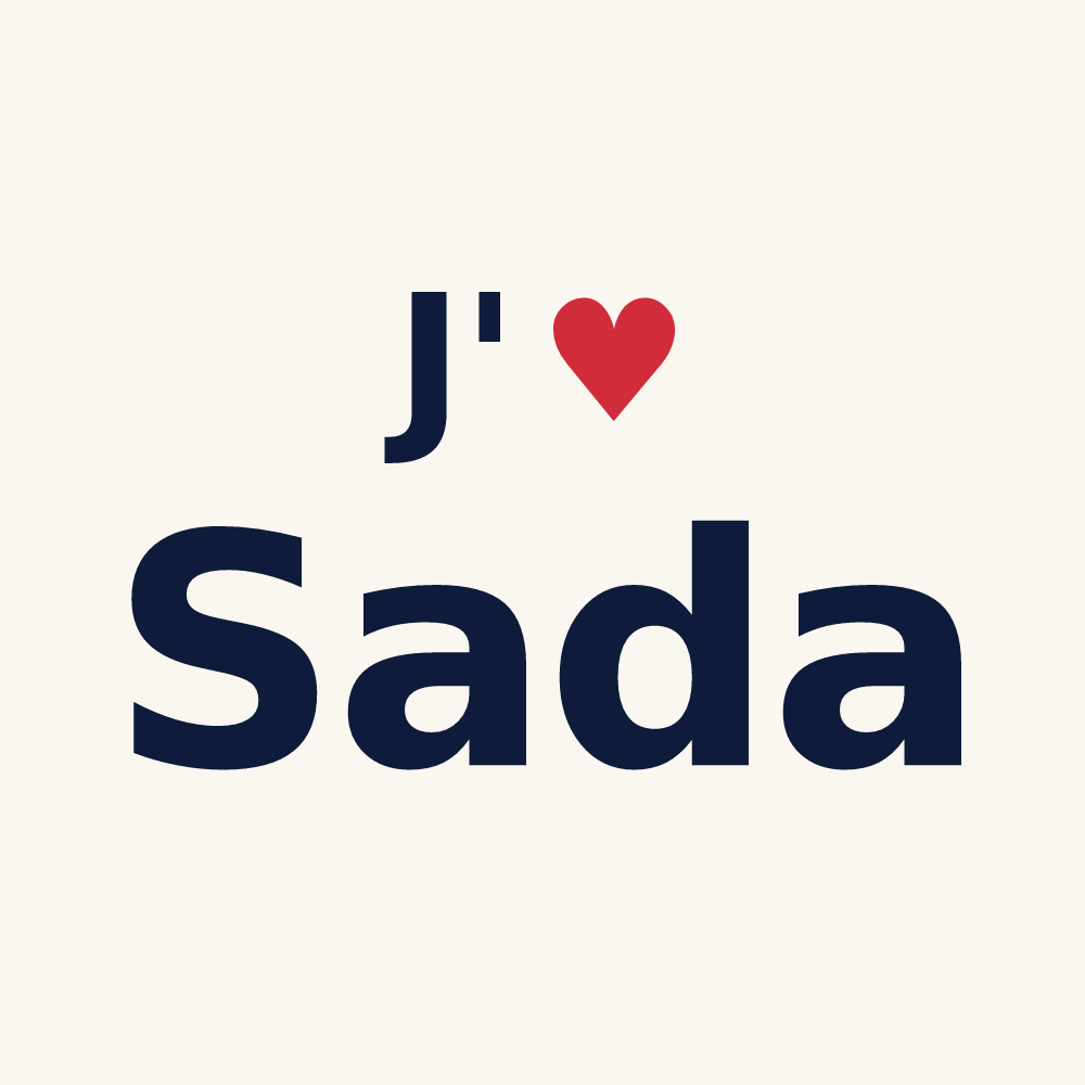Tasse personnalisée Sada — design J'aime Sada