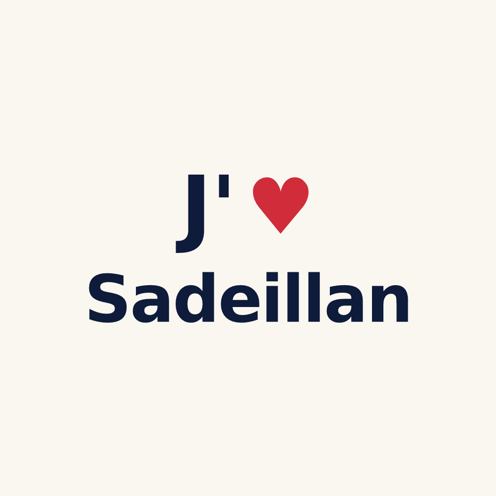 Tasse personnalisée Sadeillan — design J'aime Sadeillan