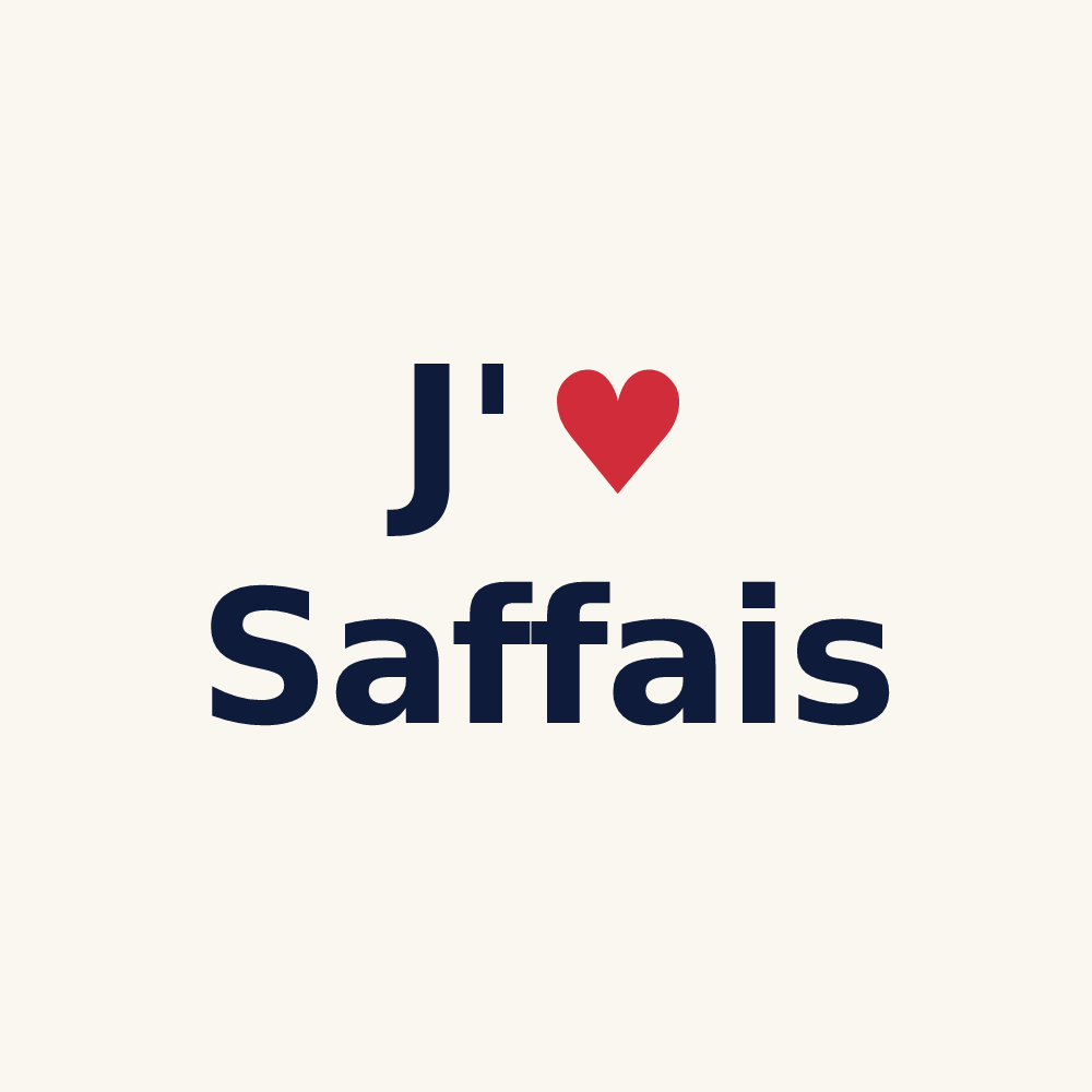Tasse personnalisée Saffais — design J'aime Saffais