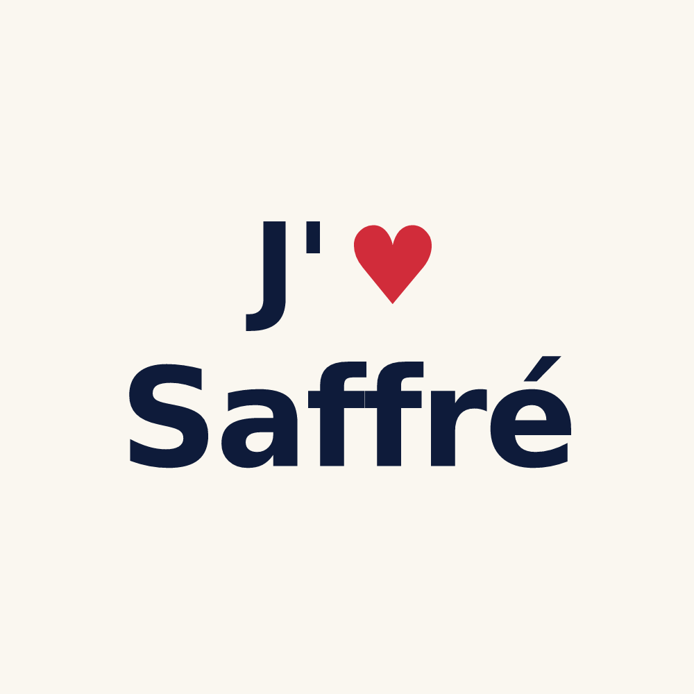 Tasse personnalisée Saffré — design J'aime Saffré