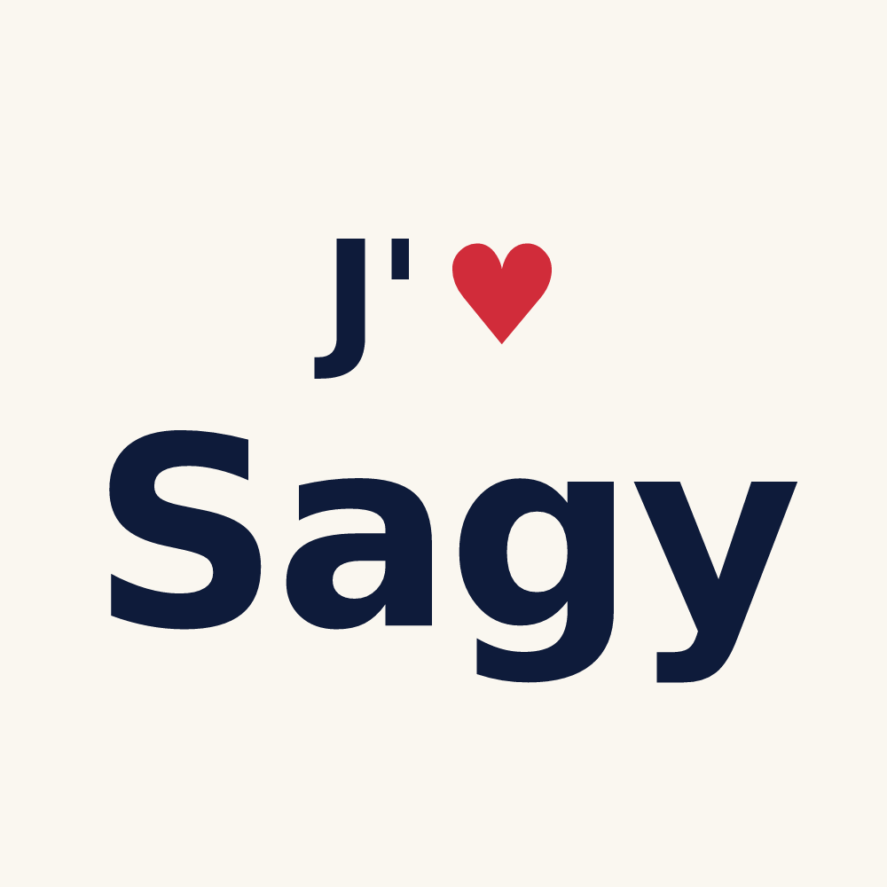 Tasse personnalisée Sagy — design J'aime Sagy