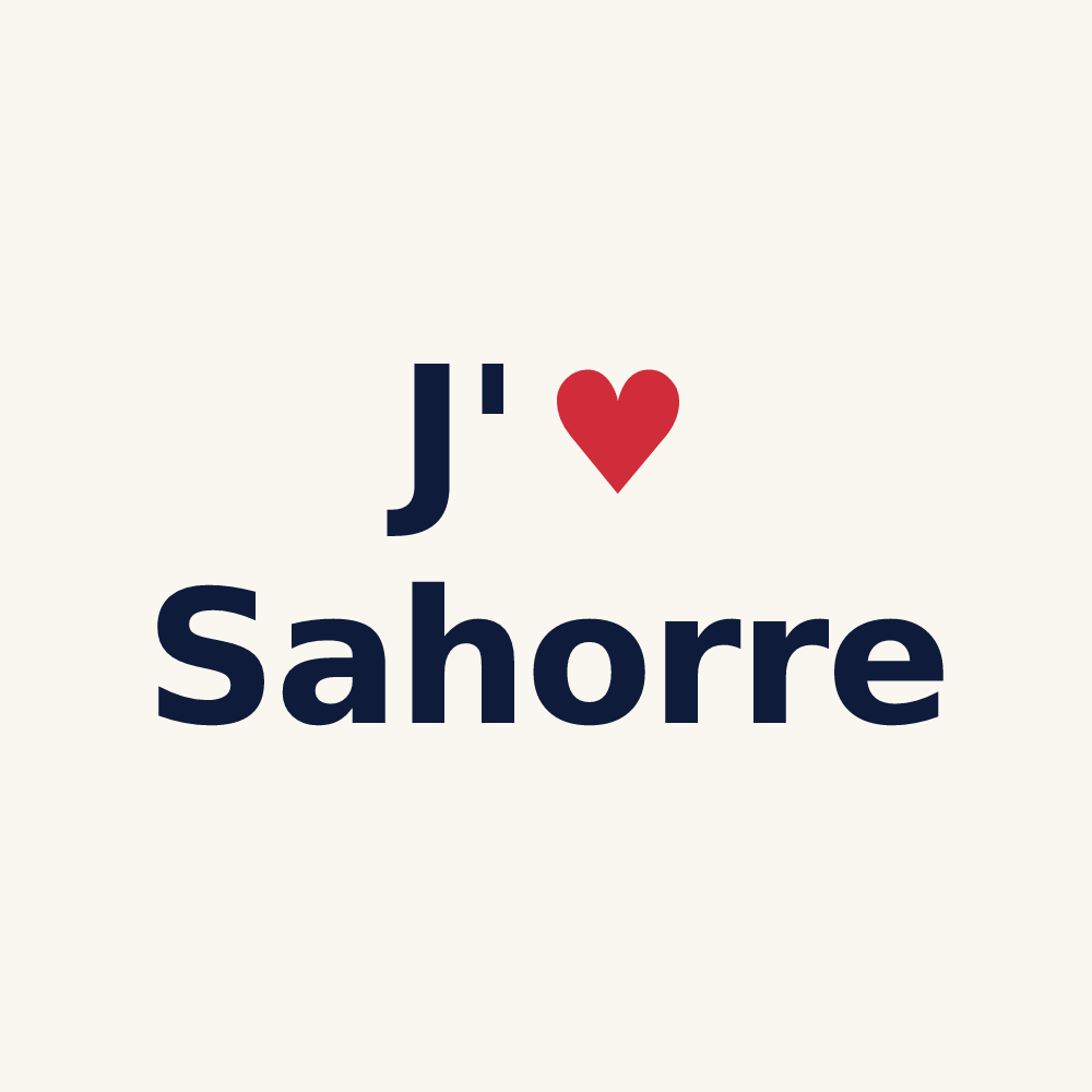 Tasse personnalisée Sahorre — design J'aime Sahorre