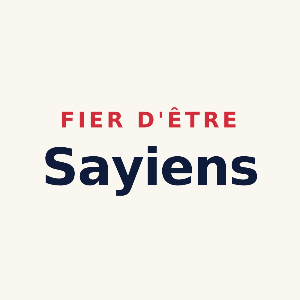 Tasse « Fier d'être Sayiens » — design pour Sai