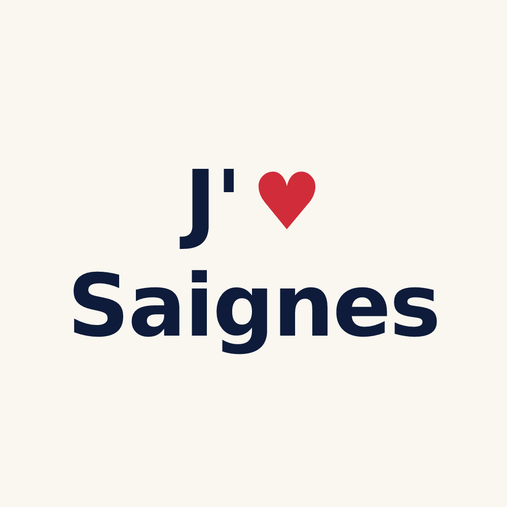 Tasse personnalisée Saignes — design J'aime Saignes