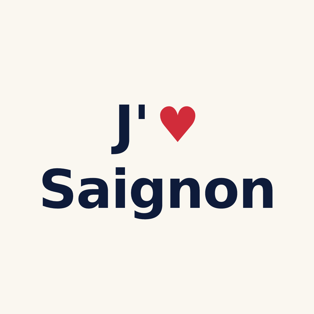 Tasse personnalisée Saignon — design J'aime Saignon