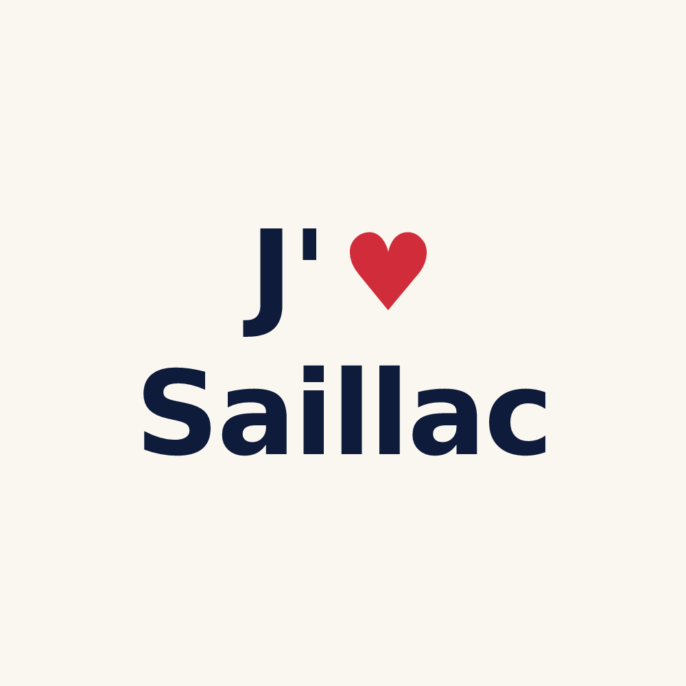 Tasse personnalisée Saillac — design J'aime Saillac
