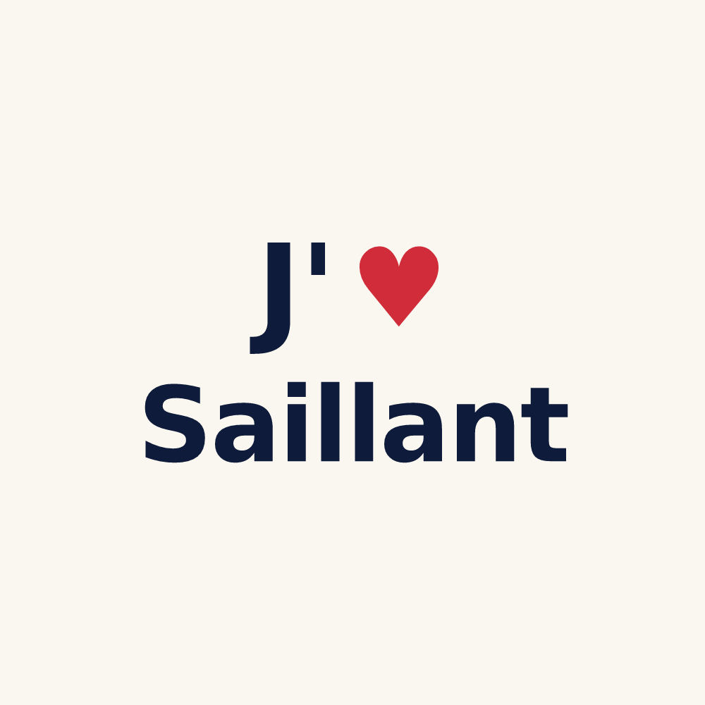 Tasse personnalisée Saillant — design J'aime Saillant