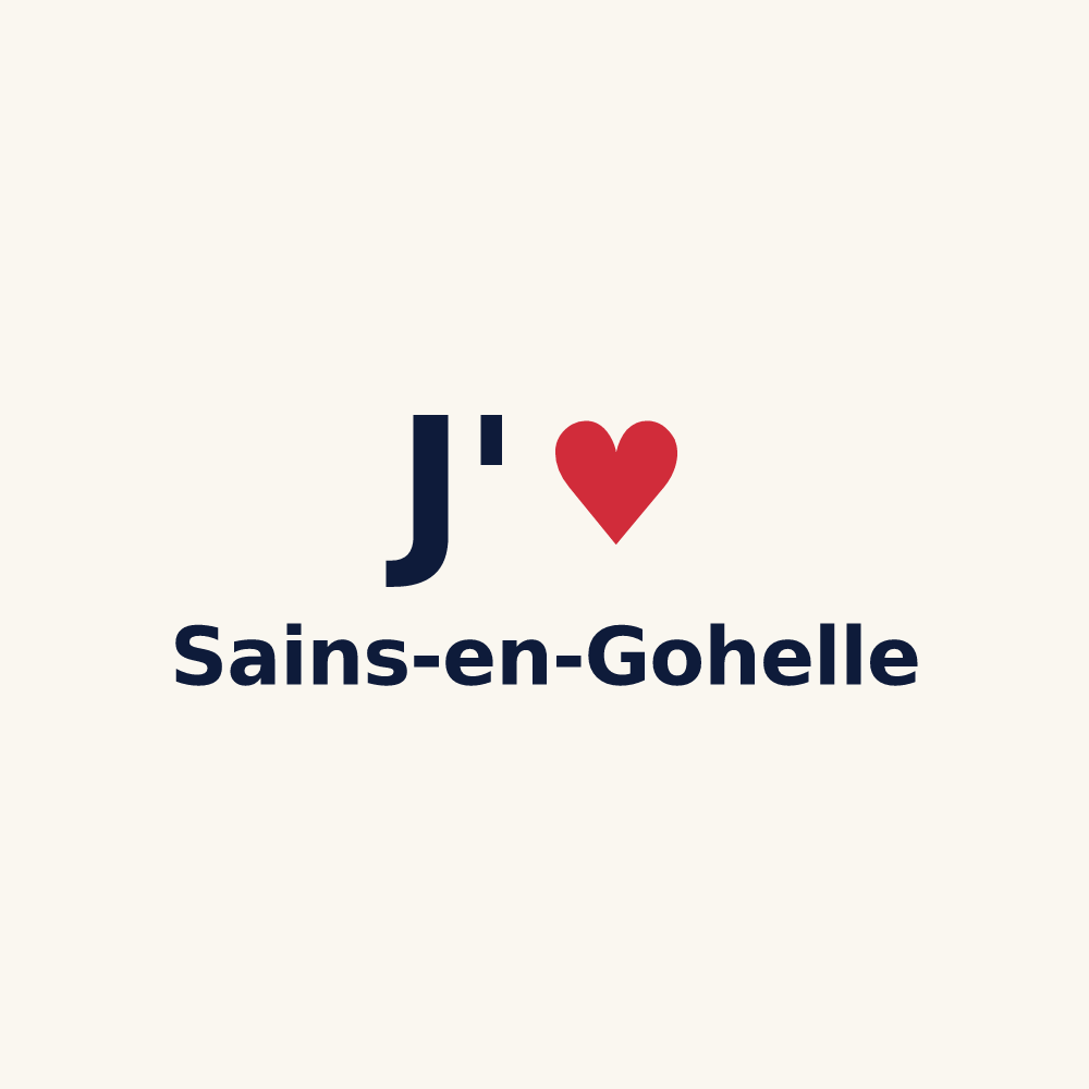 Tasse personnalisée Sains-en-Gohelle — design J'aime Sains-en-Gohelle