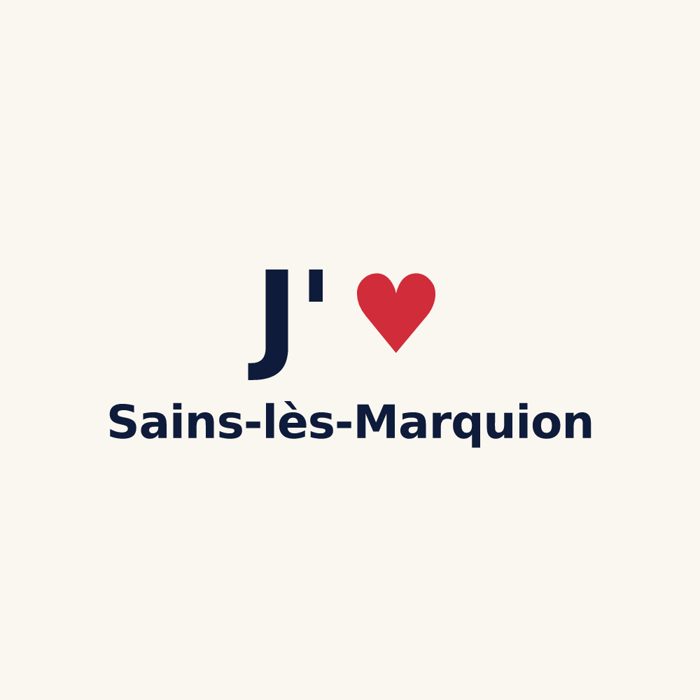 Tasse personnalisée Sains-lès-Marquion — design J'aime Sains-lès-Marquion
