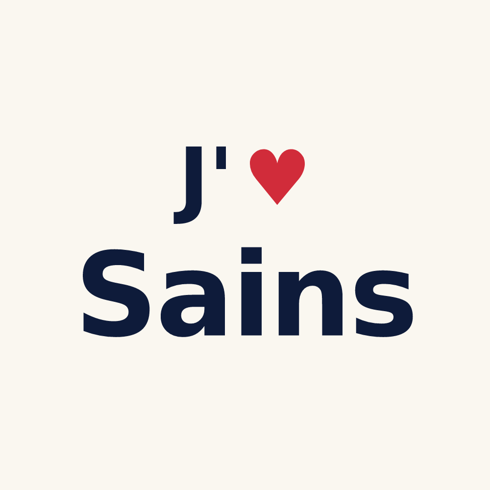 Tasse personnalisée Sains — design J'aime Sains
