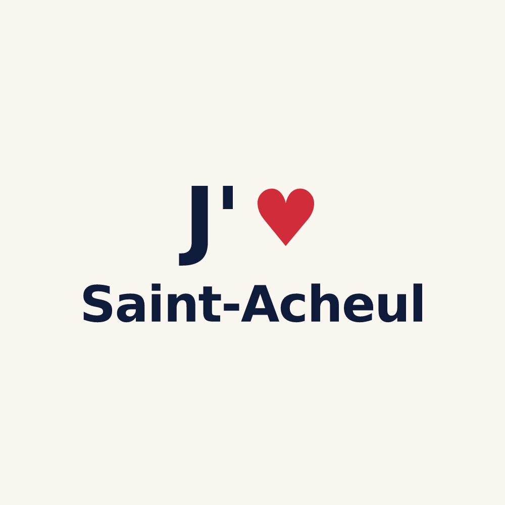 Tasse personnalisée Saint-Acheul — design J'aime Saint-Acheul