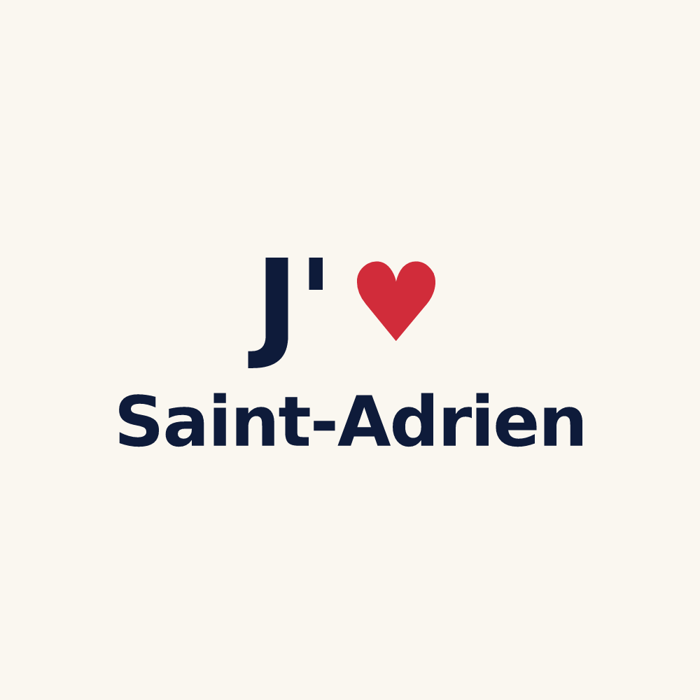 Tasse personnalisée Saint-Adrien — design J'aime Saint-Adrien