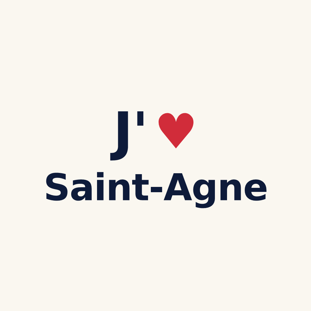 Tasse personnalisée Saint-Agne — design J'aime Saint-Agne