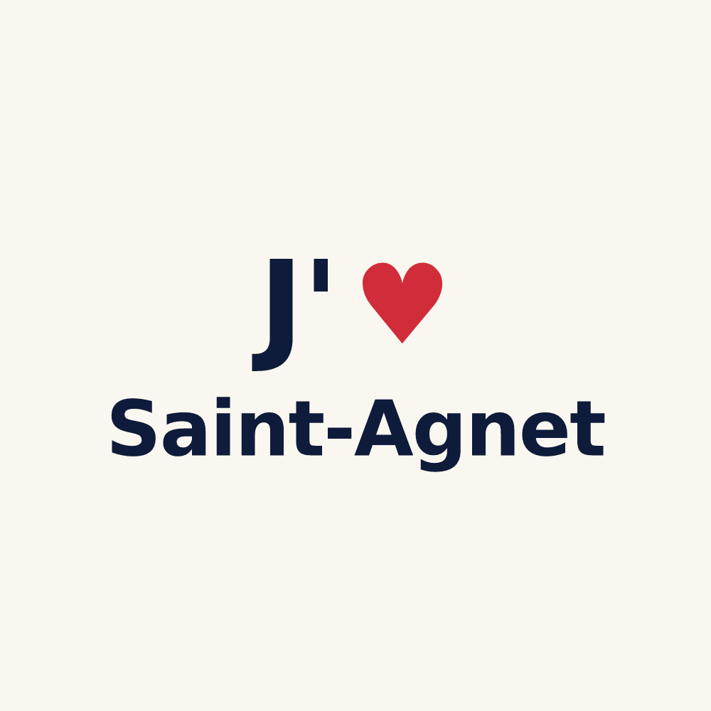 Tasse personnalisée Saint-Agnet — design J'aime Saint-Agnet