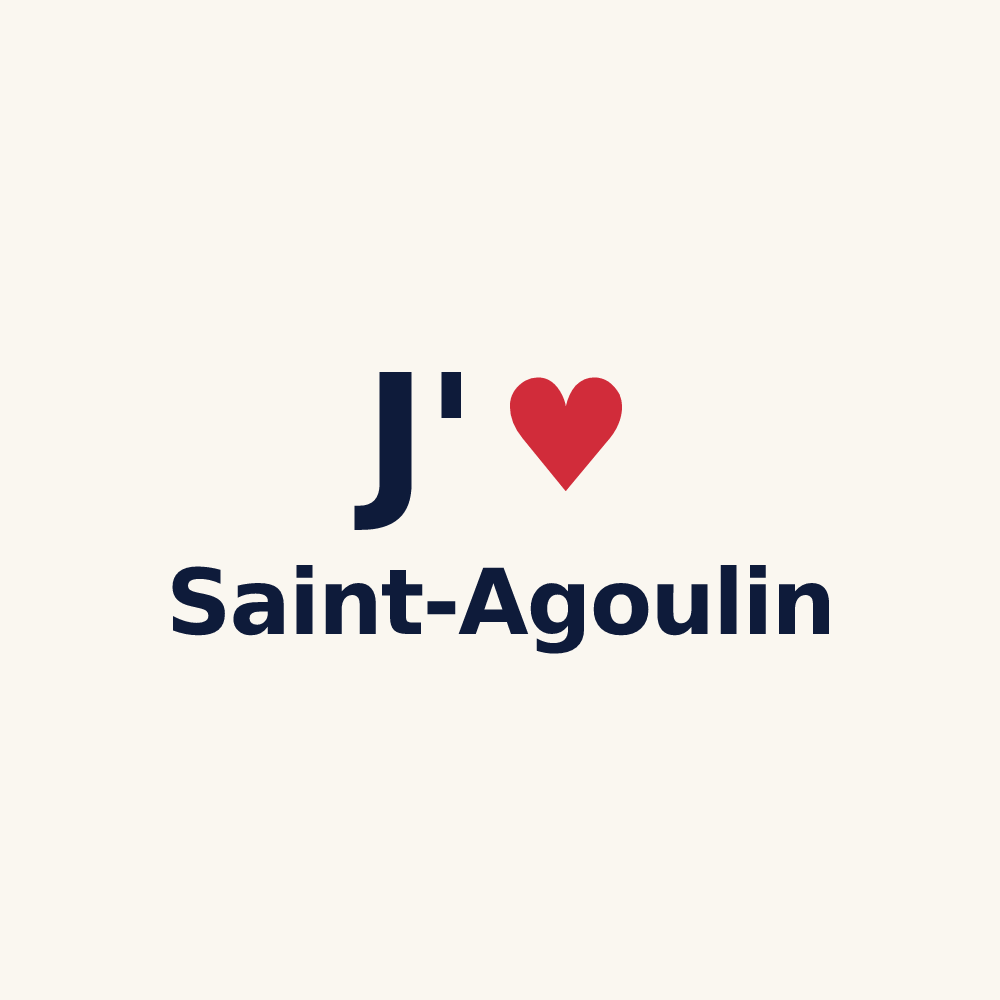 Tasse personnalisée Saint-Agoulin — design J'aime Saint-Agoulin