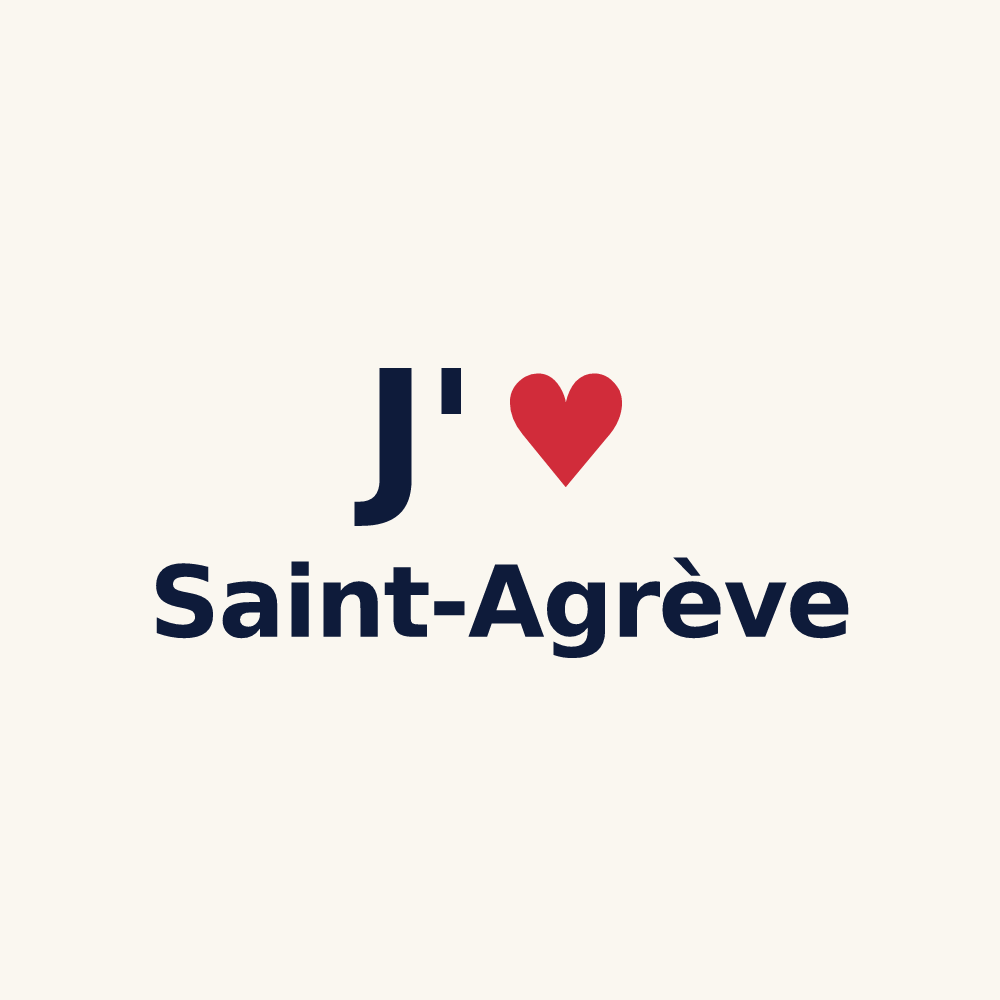Tasse personnalisée Saint-Agrève — design J'aime Saint-Agrève