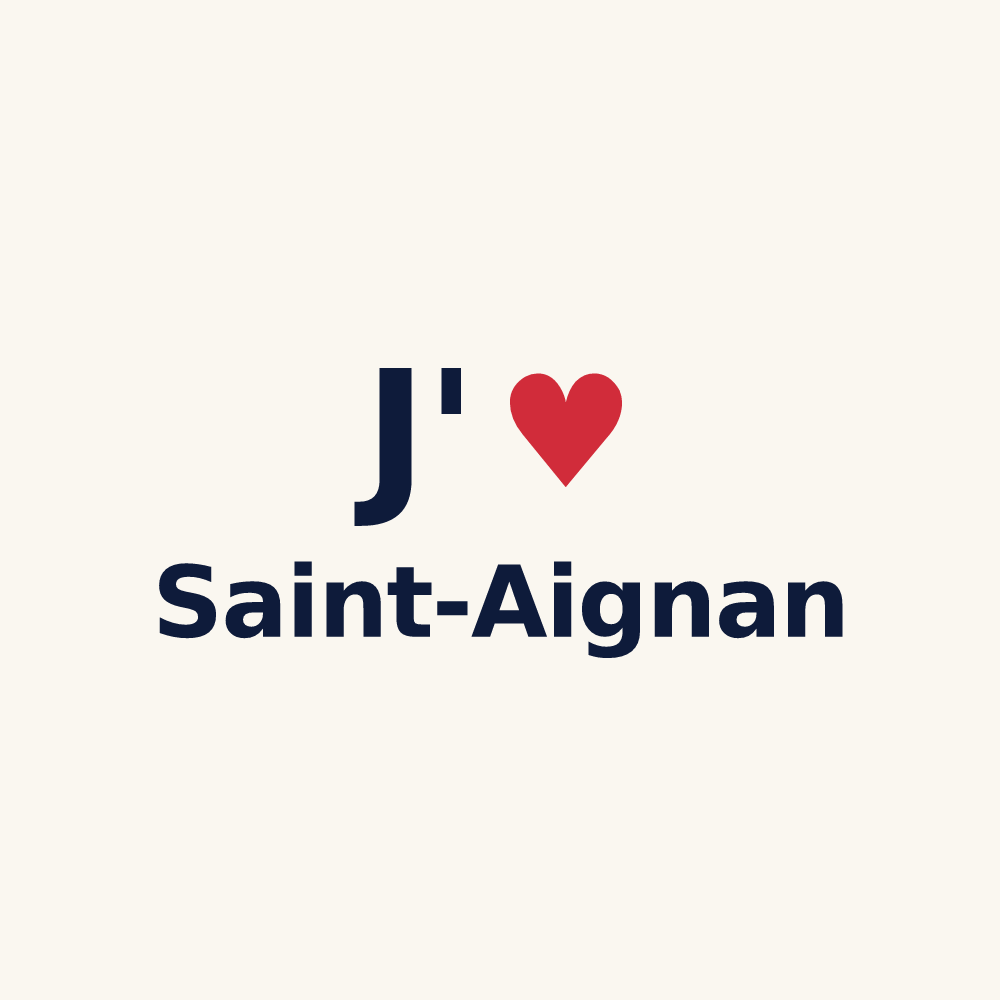 Tasse personnalisée Saint-Aignan — design J'aime Saint-Aignan