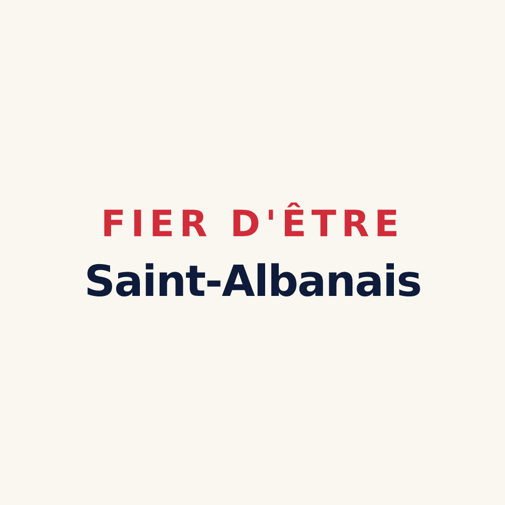 Tasse « Fier d'être Saint-Albanais » — design pour Saint-Alban-Auriolles
