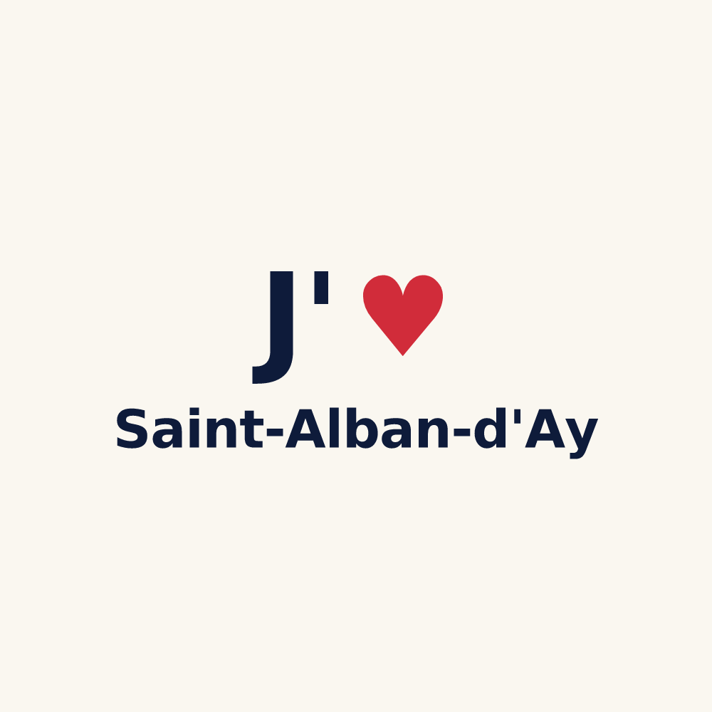 Tasse personnalisée Saint-Alban-d'Ay — design J'aime Saint-Alban-d'Ay