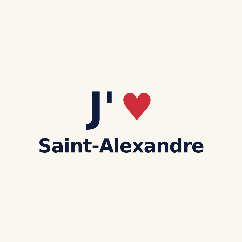 Tasse personnalisée Saint-Alexandre — design J'aime Saint-Alexandre