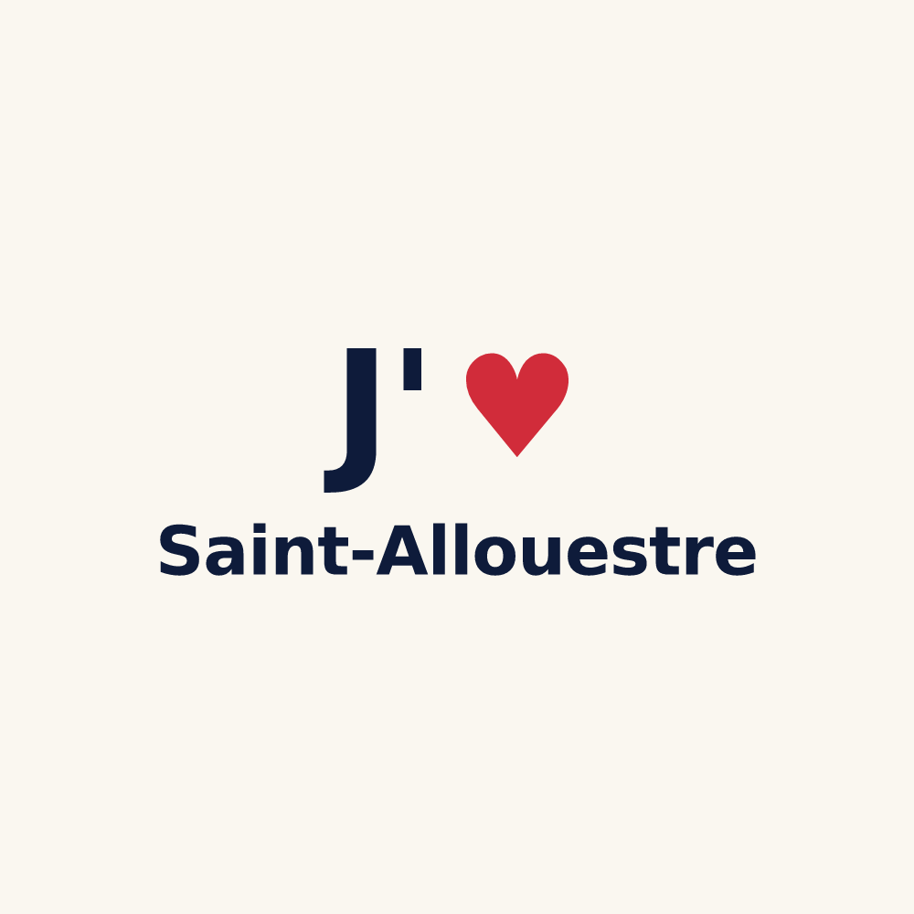 Tasse personnalisée Saint-Allouestre — design J'aime Saint-Allouestre