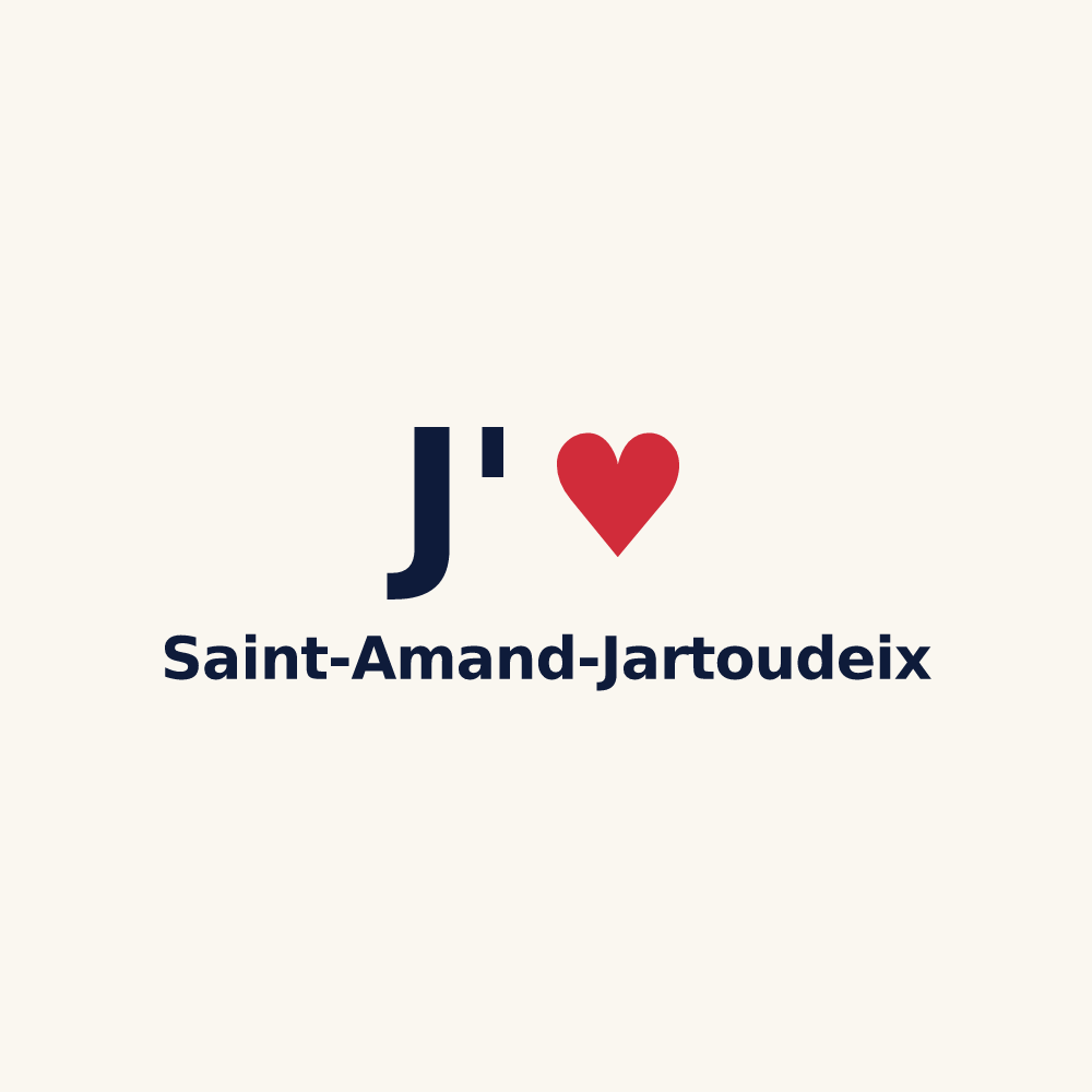 Tasse personnalisée Saint-Amand-Jartoudeix — design J'aime Saint-Amand-Jartoudeix