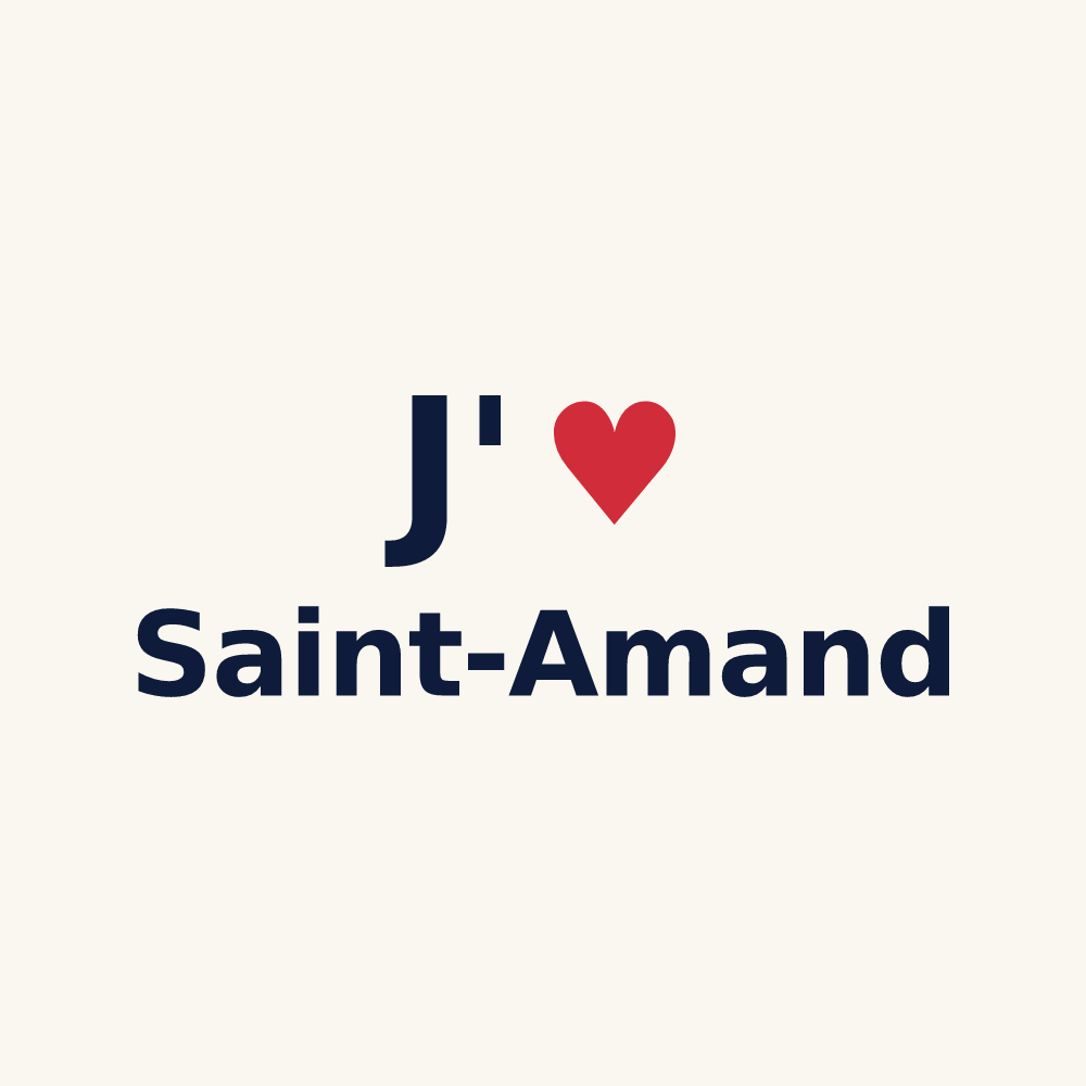 Tasse personnalisée Saint-Amand — design J'aime Saint-Amand