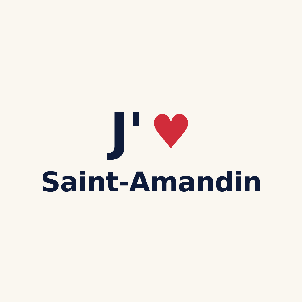 Tasse personnalisée Saint-Amandin — design J'aime Saint-Amandin