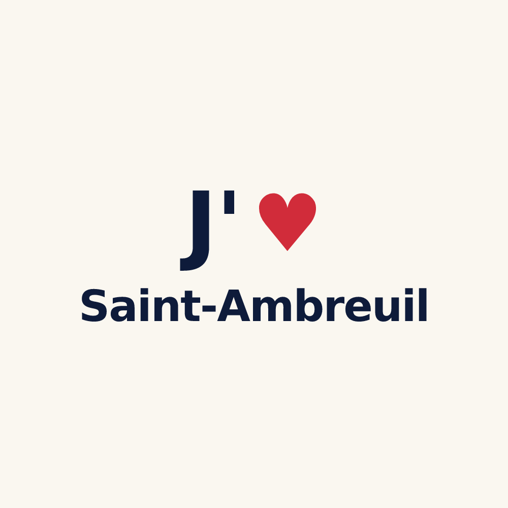 Tasse personnalisée Saint-Ambreuil — design J'aime Saint-Ambreuil