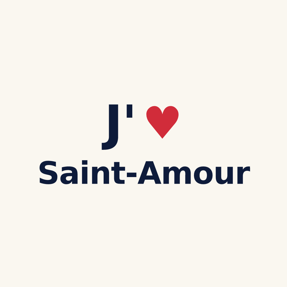 Tasse personnalisée Saint-Amour — design J'aime Saint-Amour