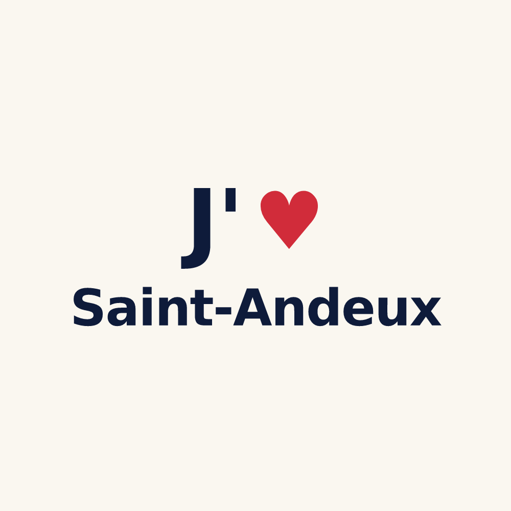 Tasse personnalisée Saint-Andeux — design J'aime Saint-Andeux